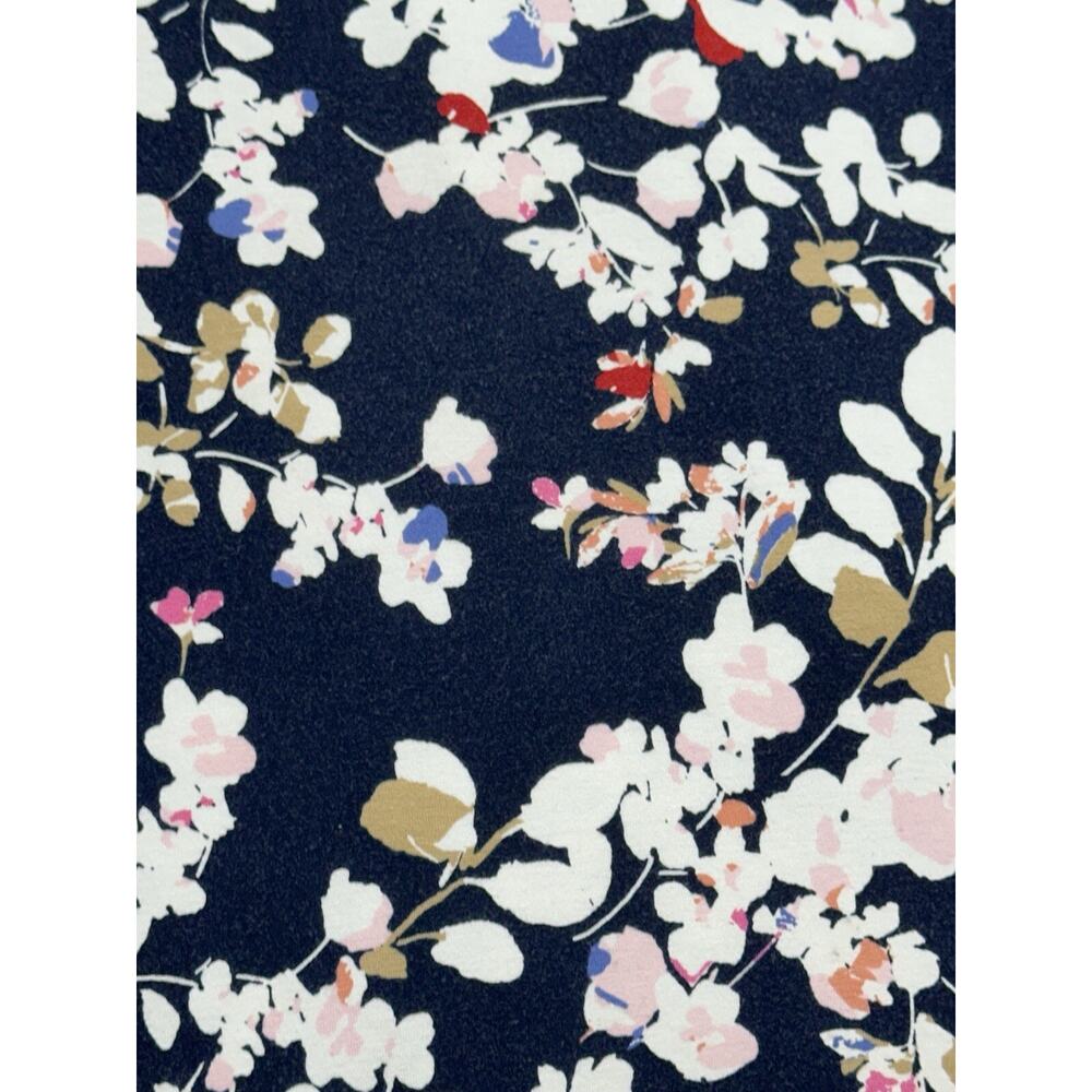 J Jill Dress Wearever Collection Sz Small Blue Floral Print Soft Perfect TShirt - Picture 2 of 10